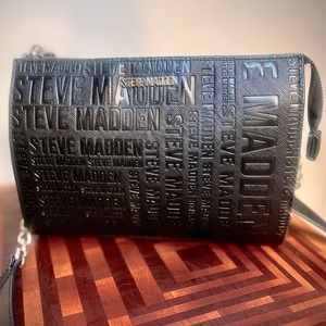 Cute Black Logo Steve Madden Crossbody Purse